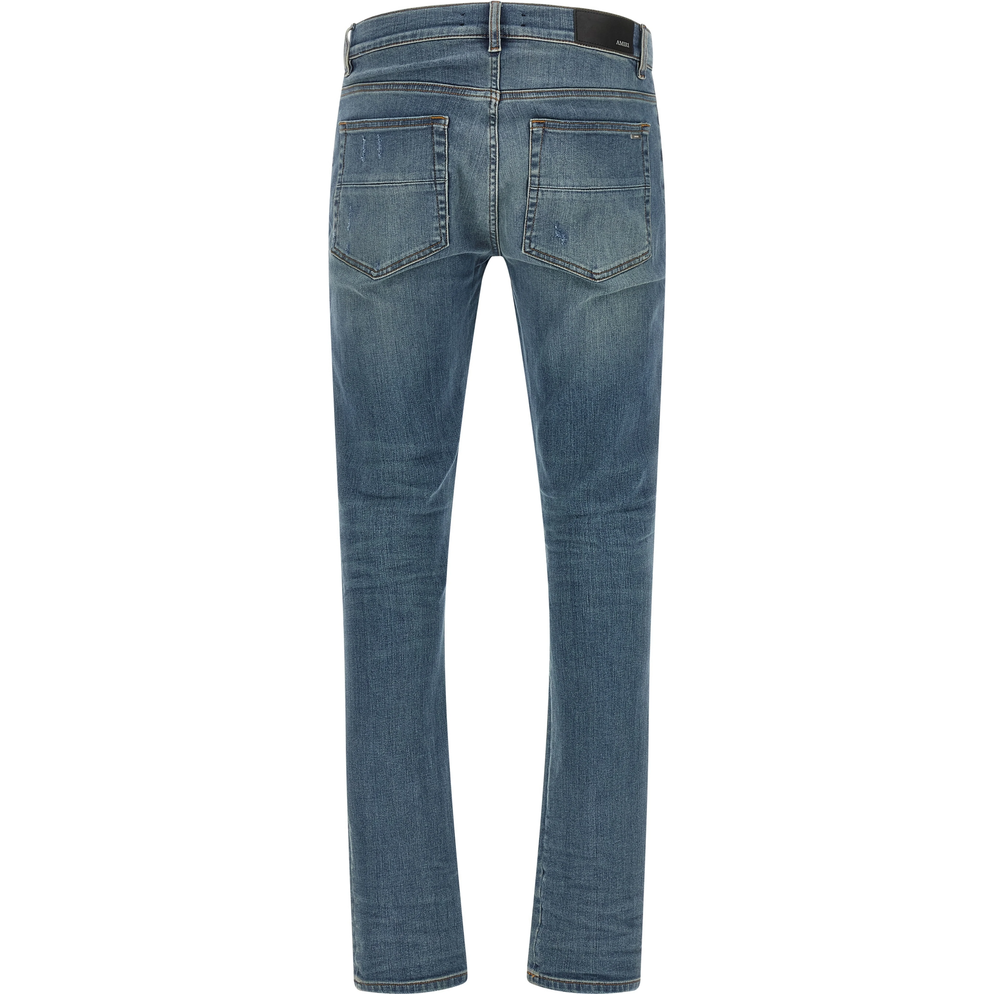 Blue Cotton Skinny Jeans