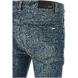 Blue Cotton Skinny Jeans