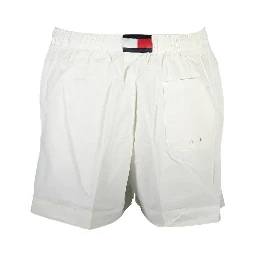 White Nylon Men's Swimwear