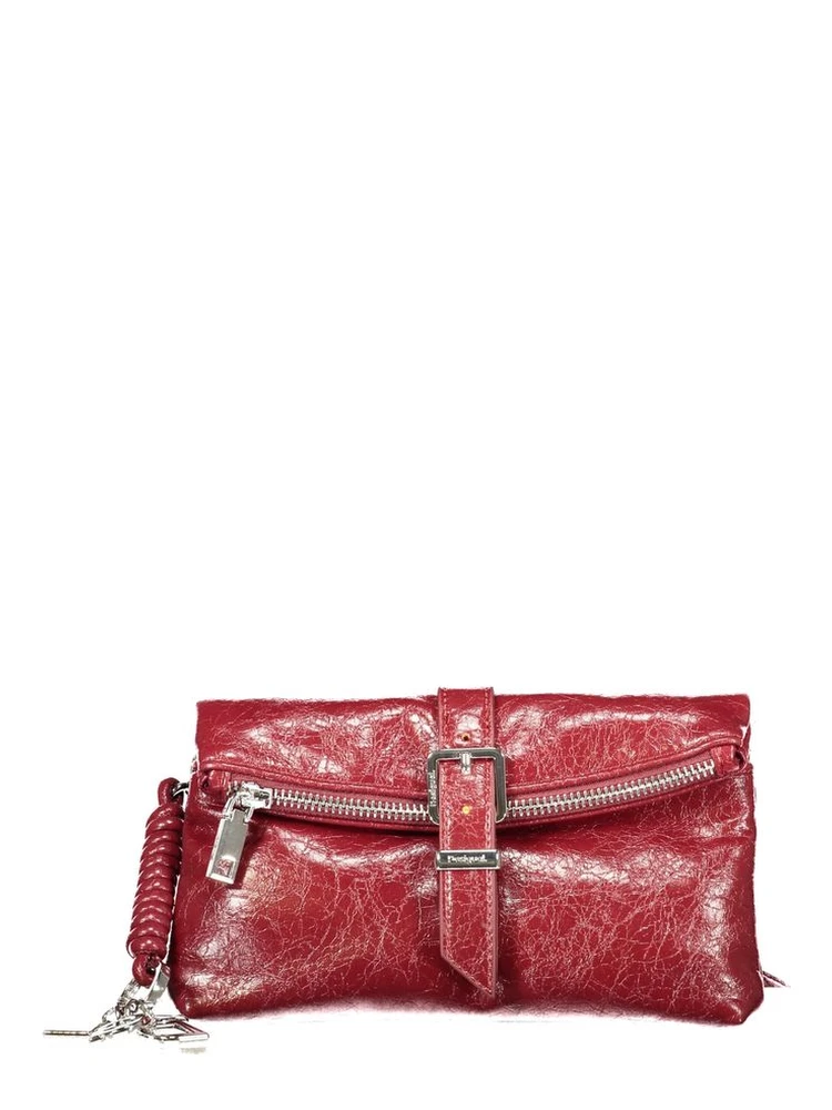 Red Polyurethane Women's Bag