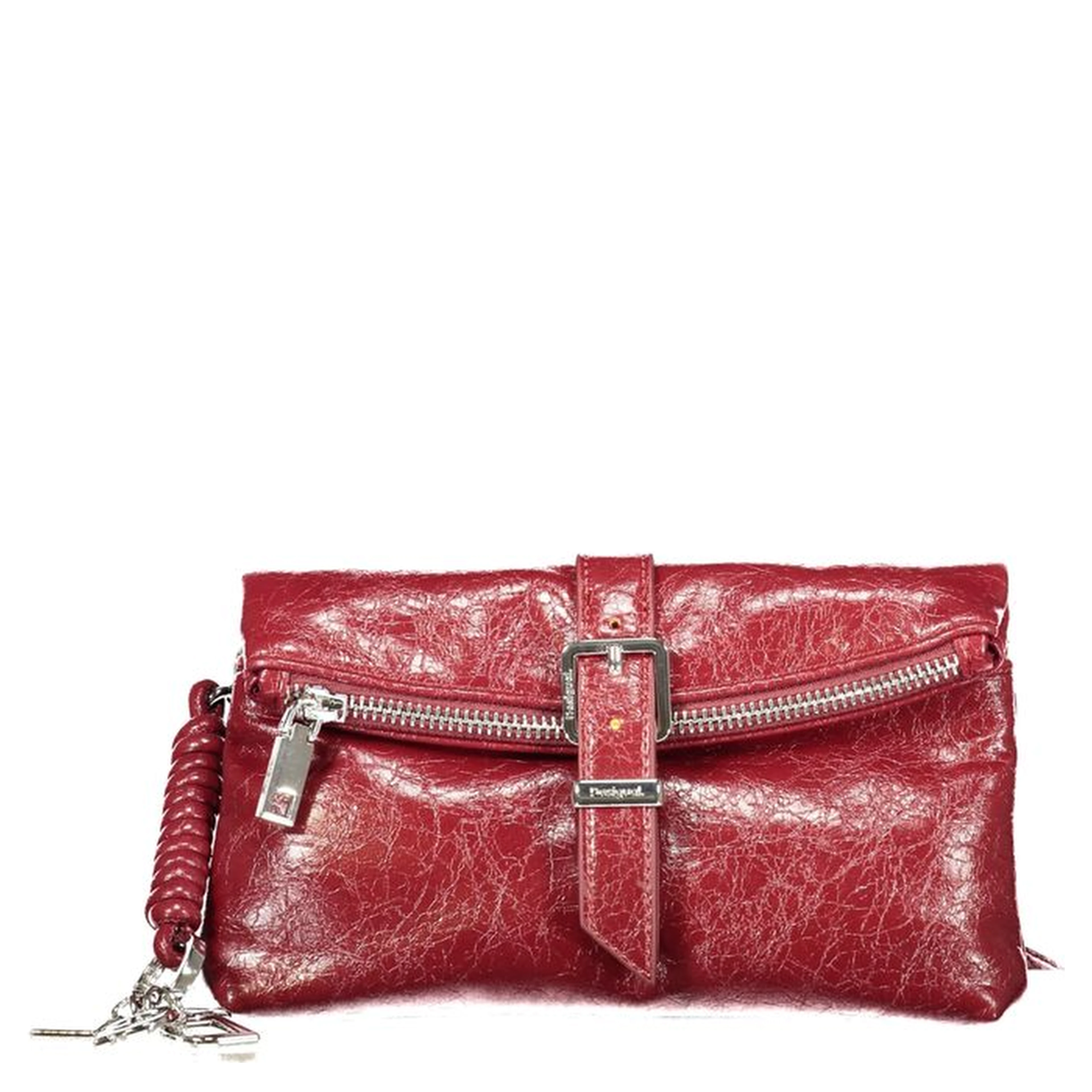 Red Polyurethane Women's Bag