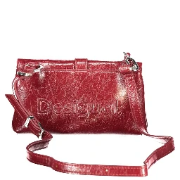 Red Polyurethane Women's Bag