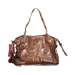 Brown Polyurethane Women's Bag