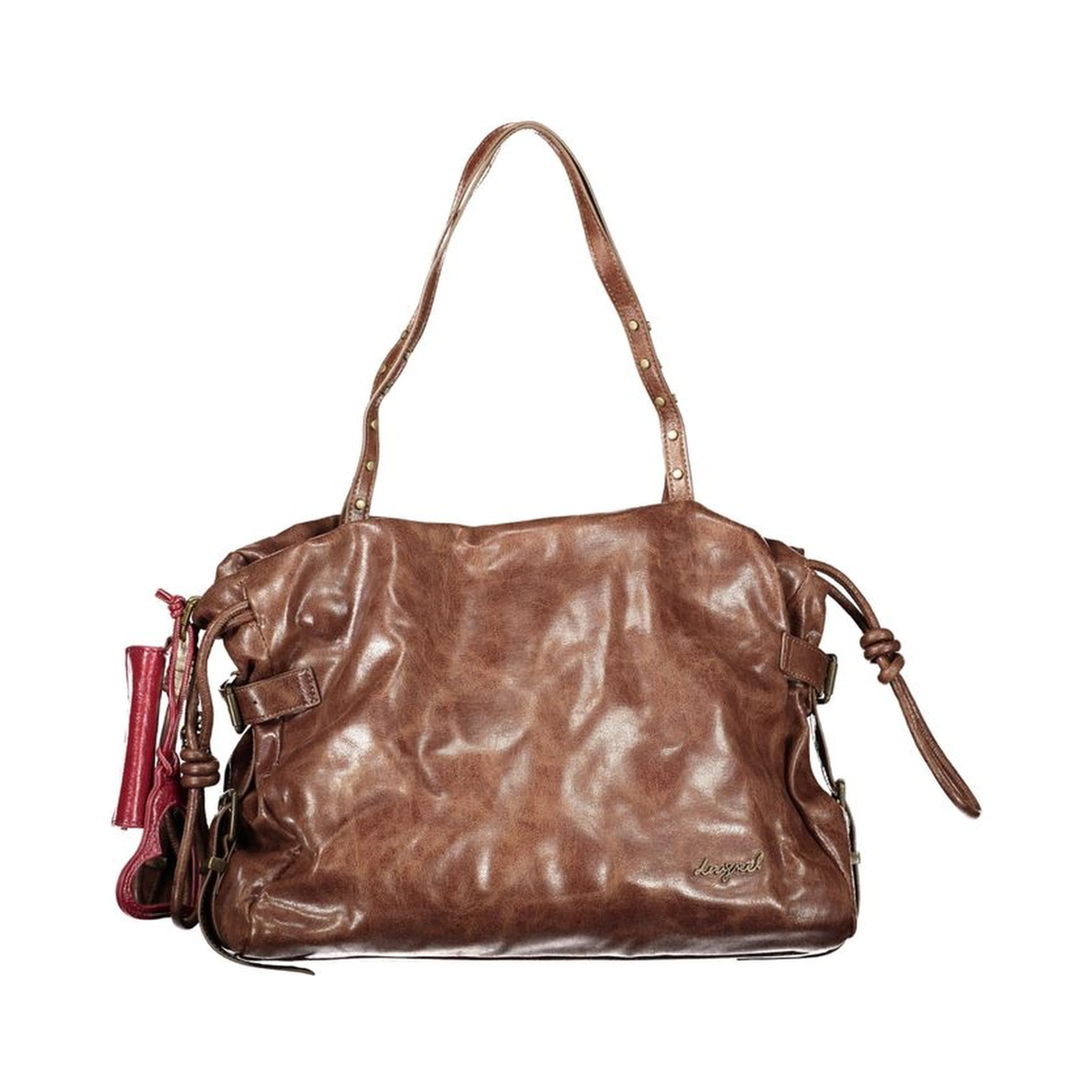 Brown Polyurethane Women's Bag