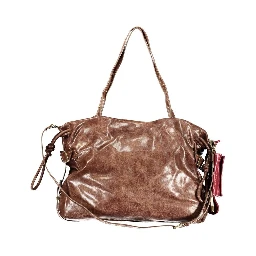 Brown Polyurethane Women's Bag