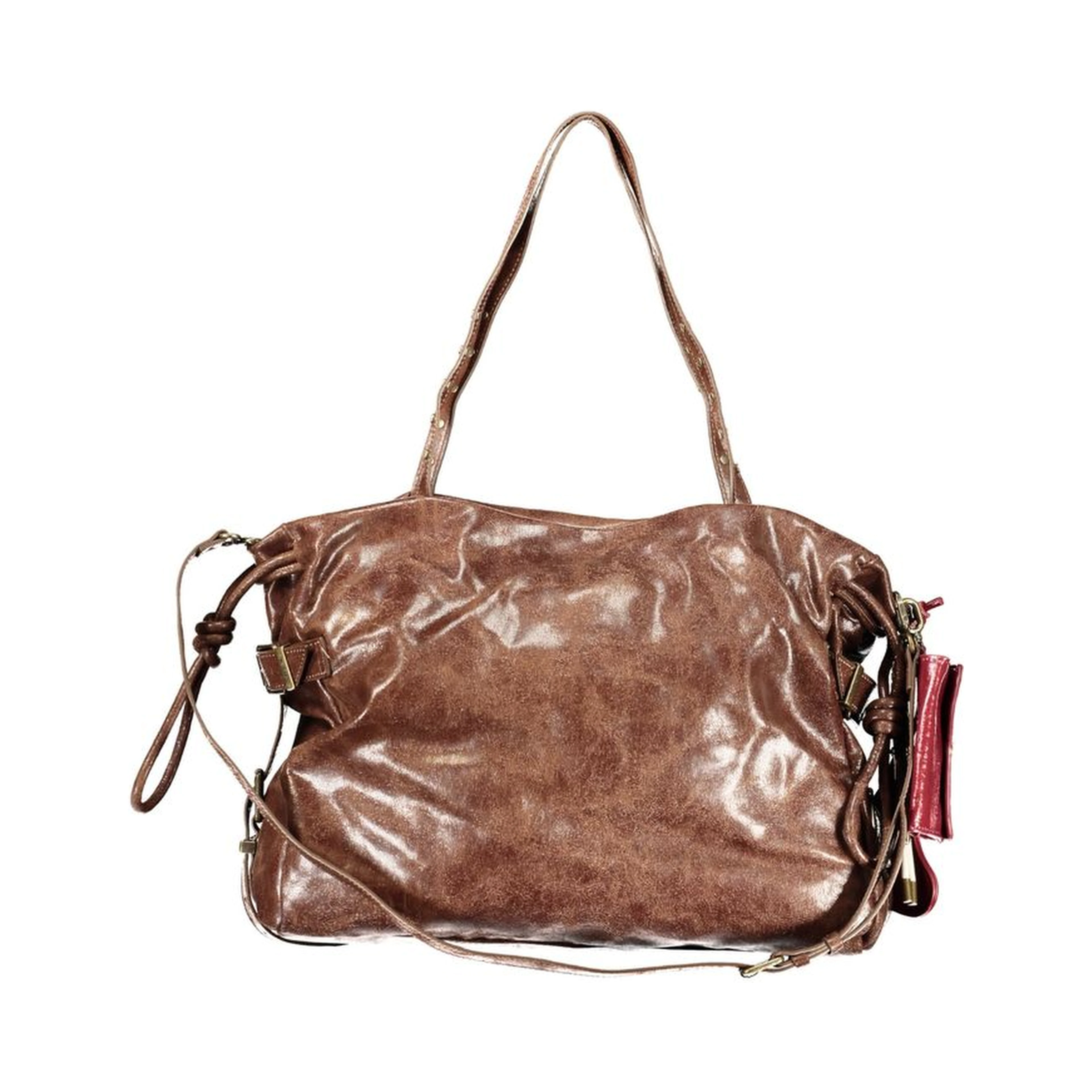 Brown Polyurethane Women's Bag