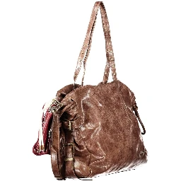 Brown Polyurethane Women's Bag