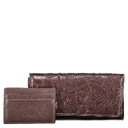 Brown Polyurethane Women Wallet