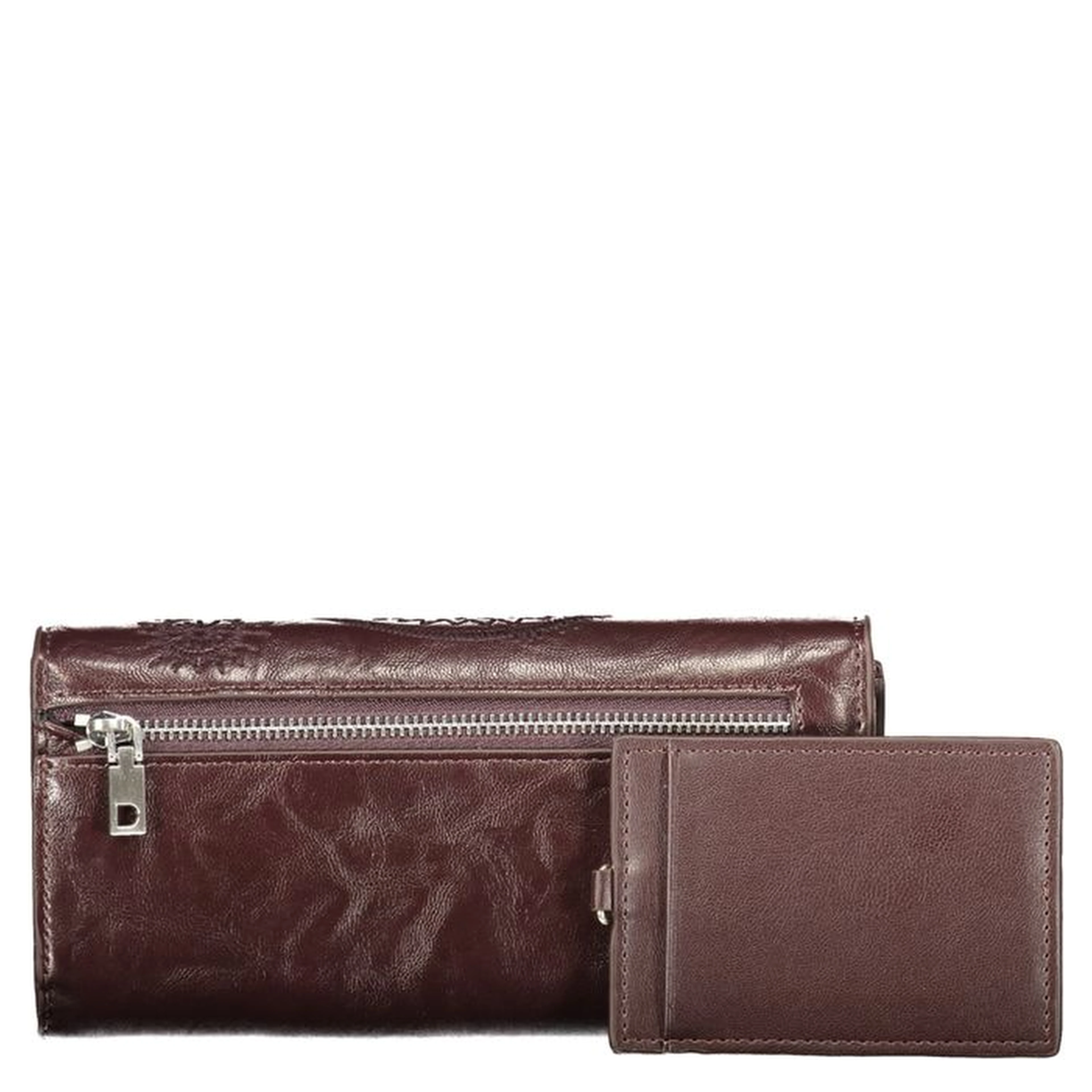 Brown Polyurethane Women Wallet