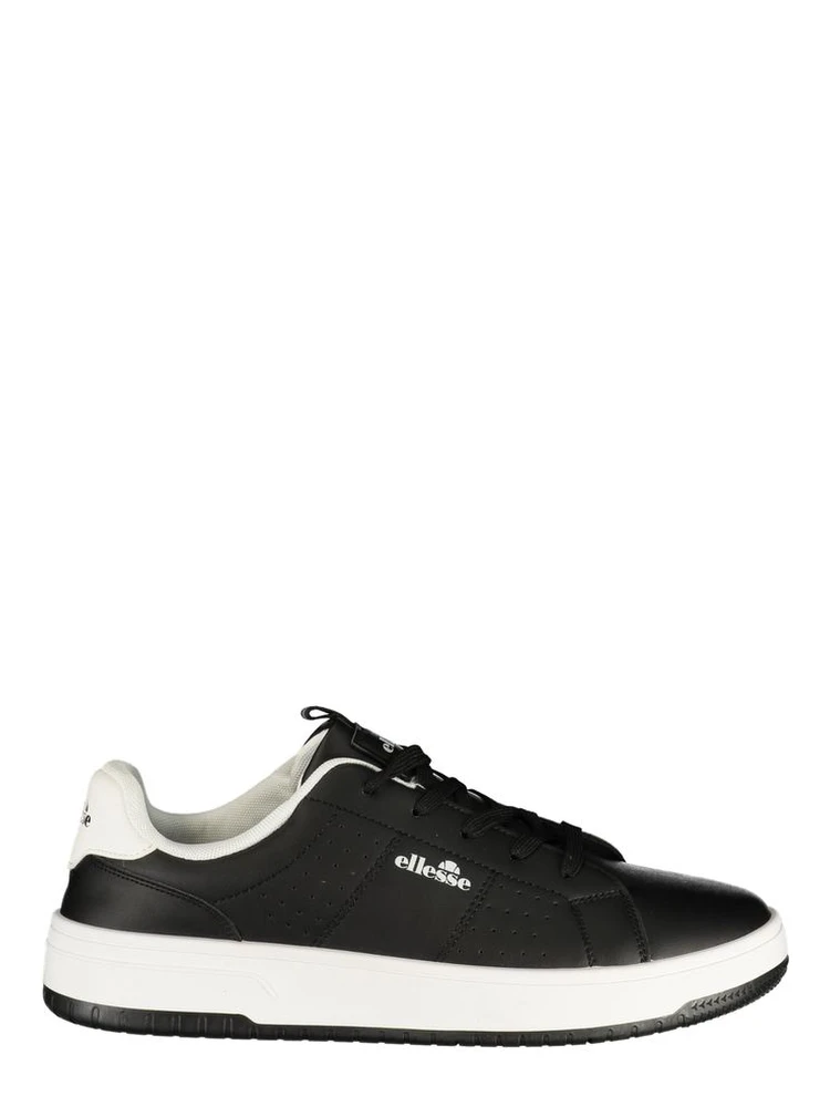 Black Polyurethane Men's Sneaker