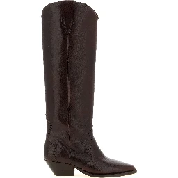 Bordeaux Cowhide Over The Knee