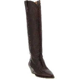 Bordeaux Cowhide Over The Knee