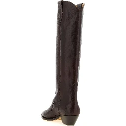 Bordeaux Cowhide Over The Knee