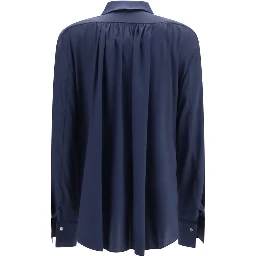 Blue Silk Dress Shirt