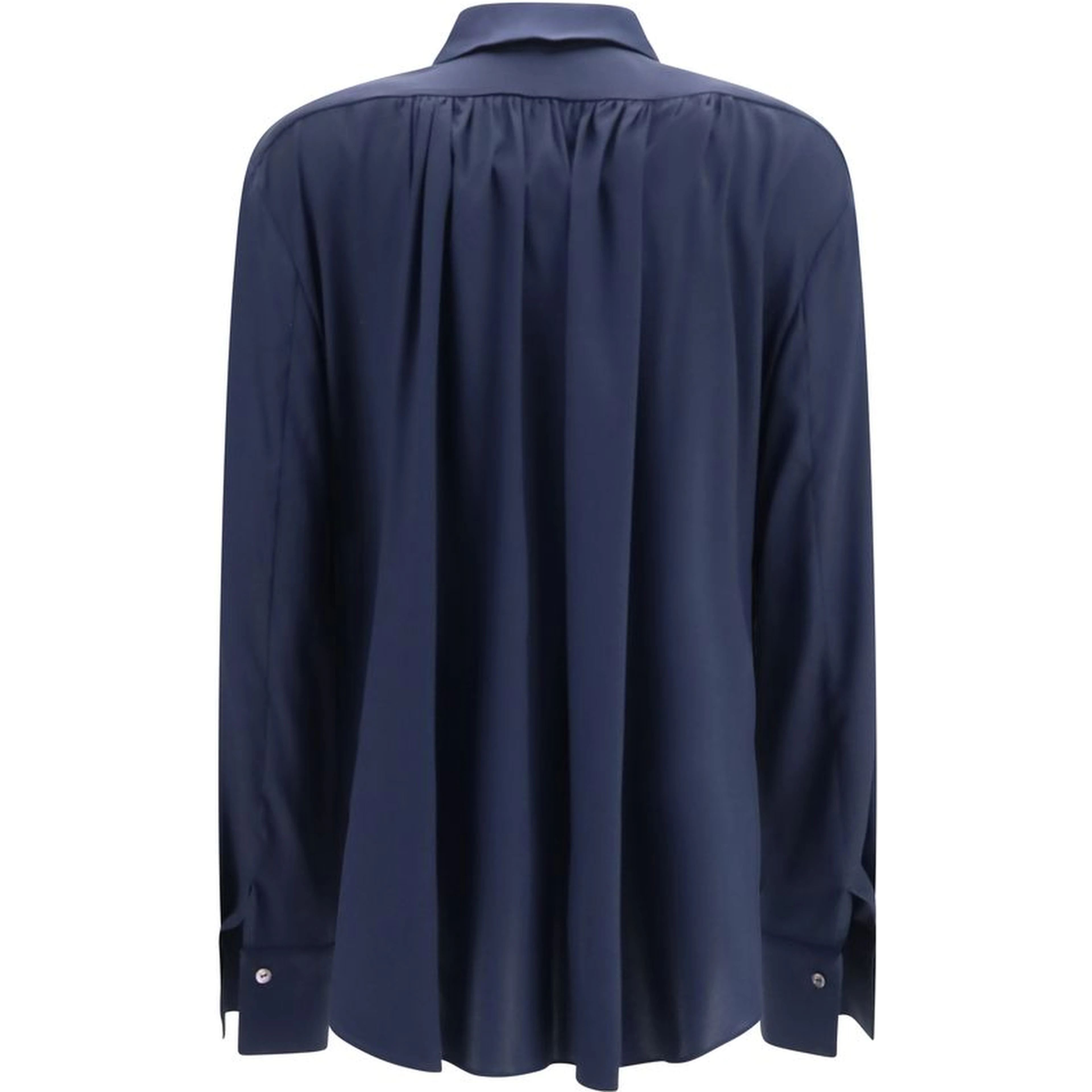 Blue Silk Dress Shirt