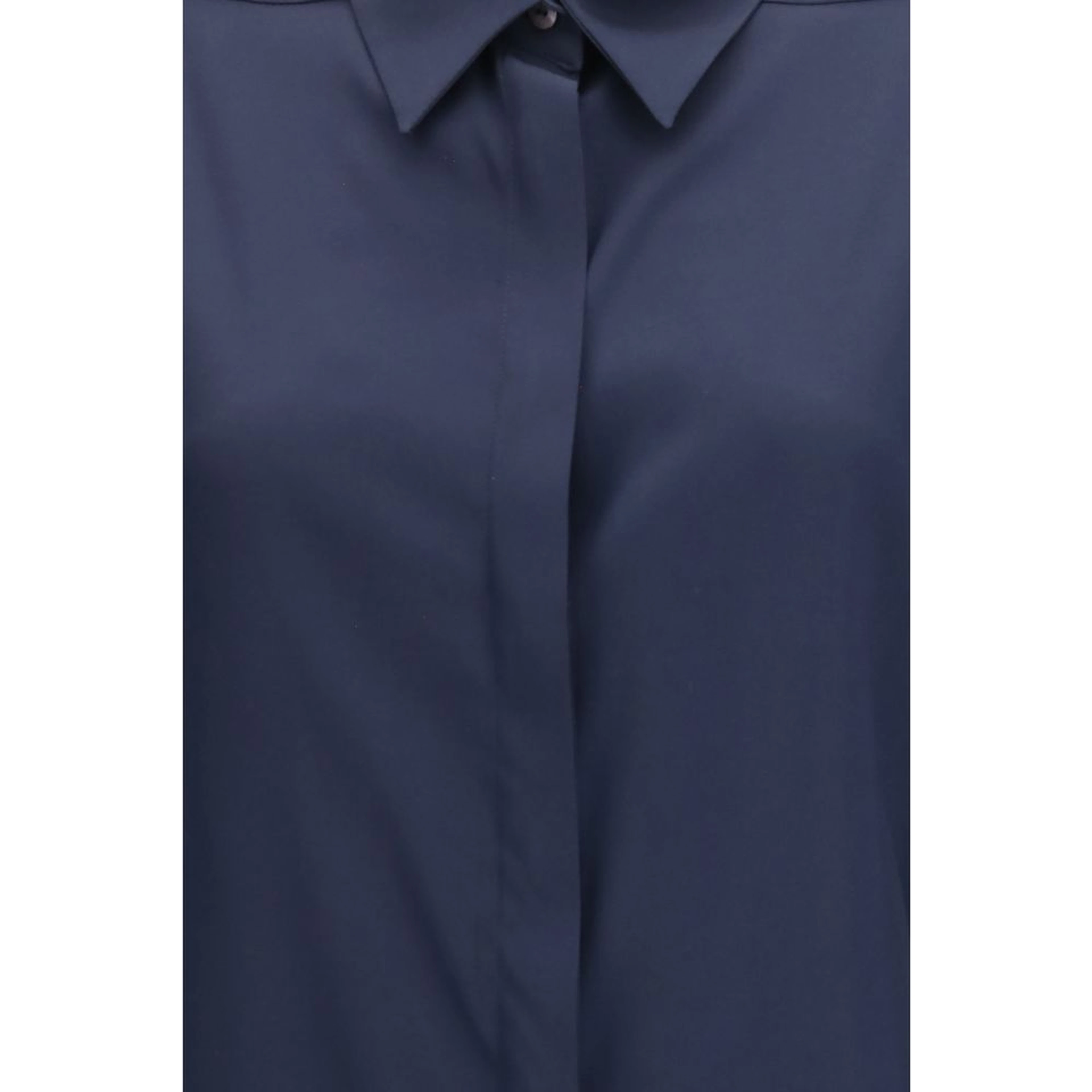 Blue Silk Dress Shirt