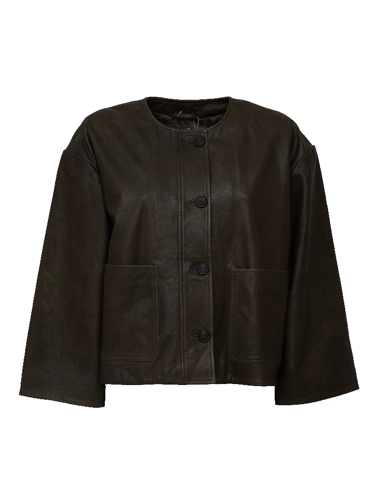 Giacca In Pelle Caliga Nappa Vegetal Wash