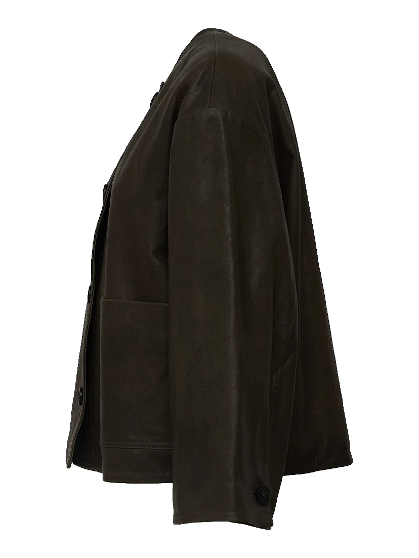 Giacca In Pelle Caliga Nappa Vegetal Wash