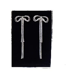 Double Crystal Bow Earrings