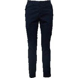 Pantaloni Cargo Stretch Organic Broken Twill Cotton Old Effect