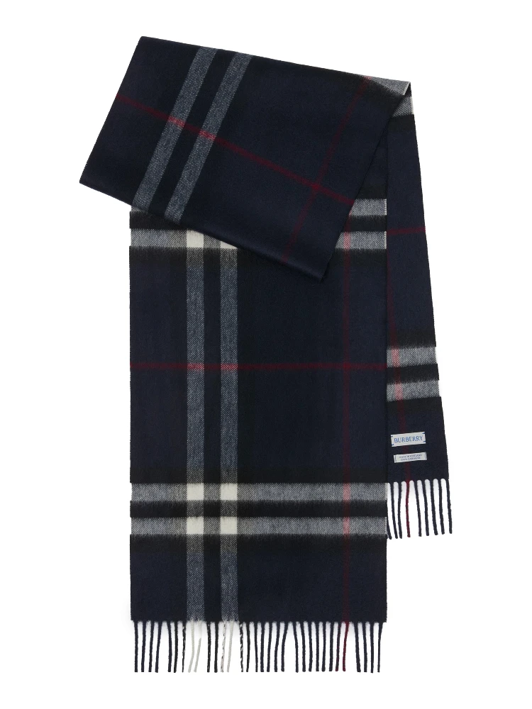 Check cashmere scarf