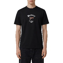 Cotton T-shirt with Check flag