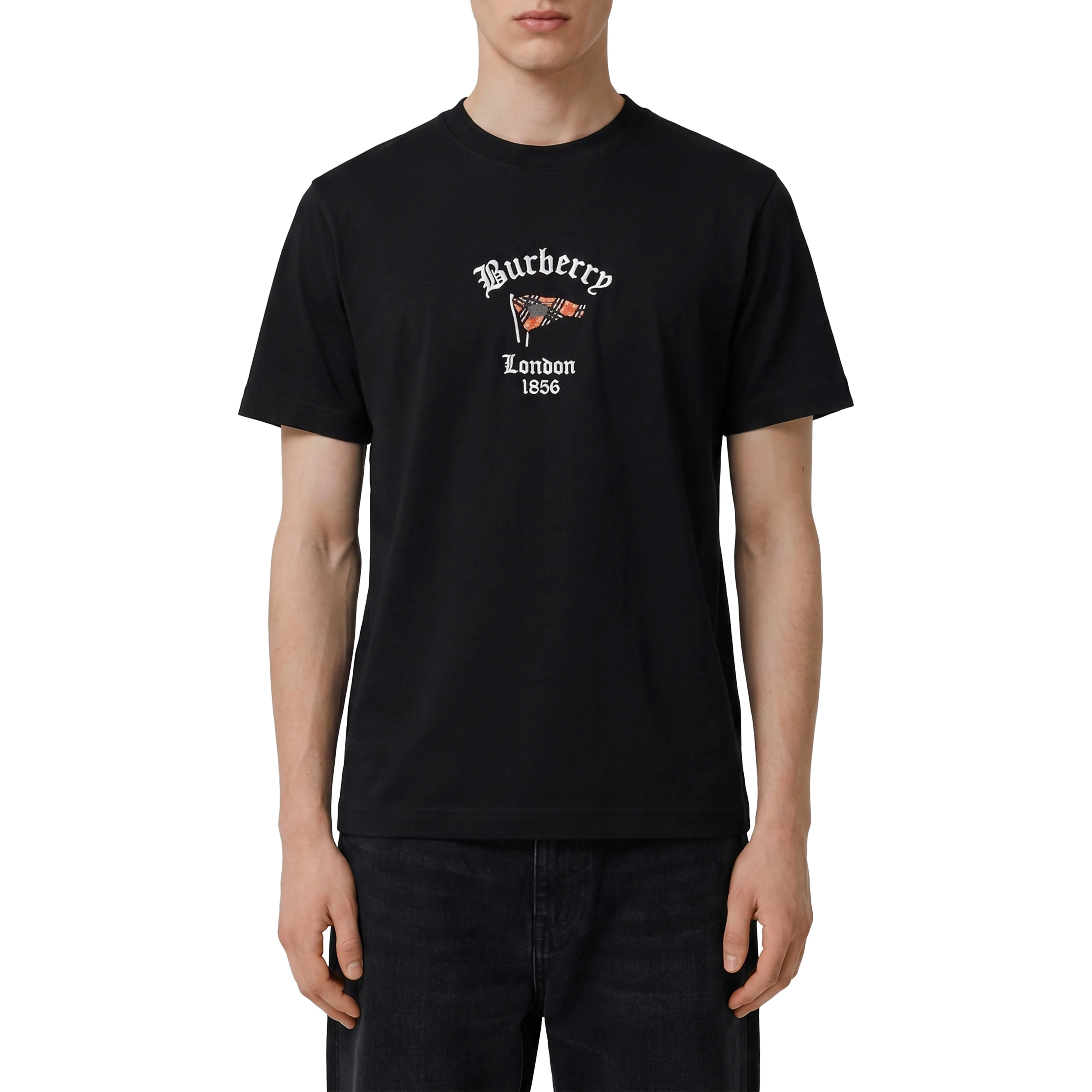 Cotton T-shirt with Check flag