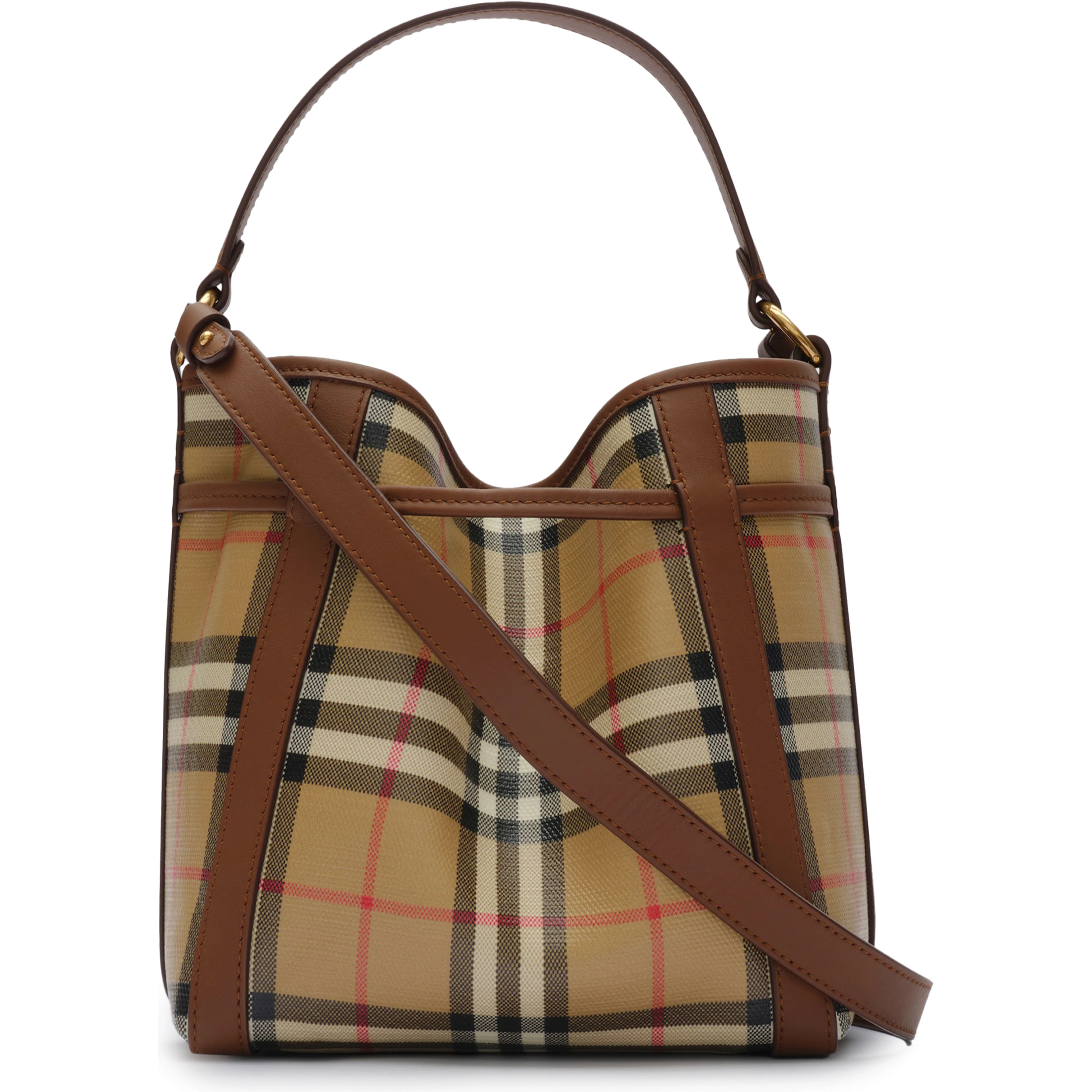 Mini Check bucket bag