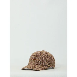 Brown glen plaid Frankie baseball cap