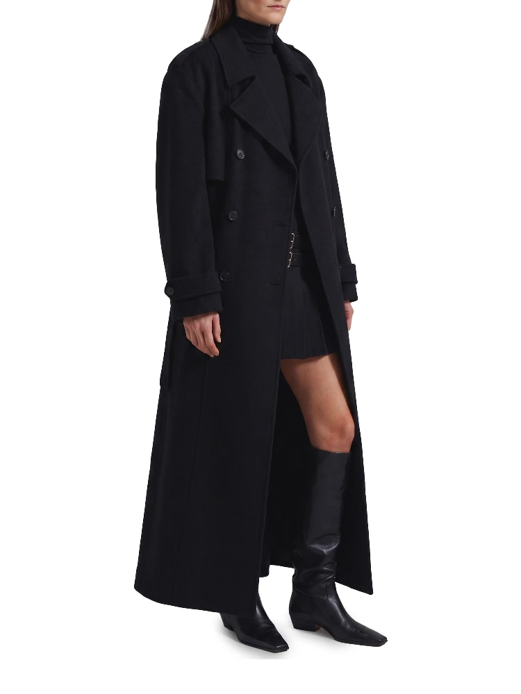 Black Nikola padded trench coat alternative