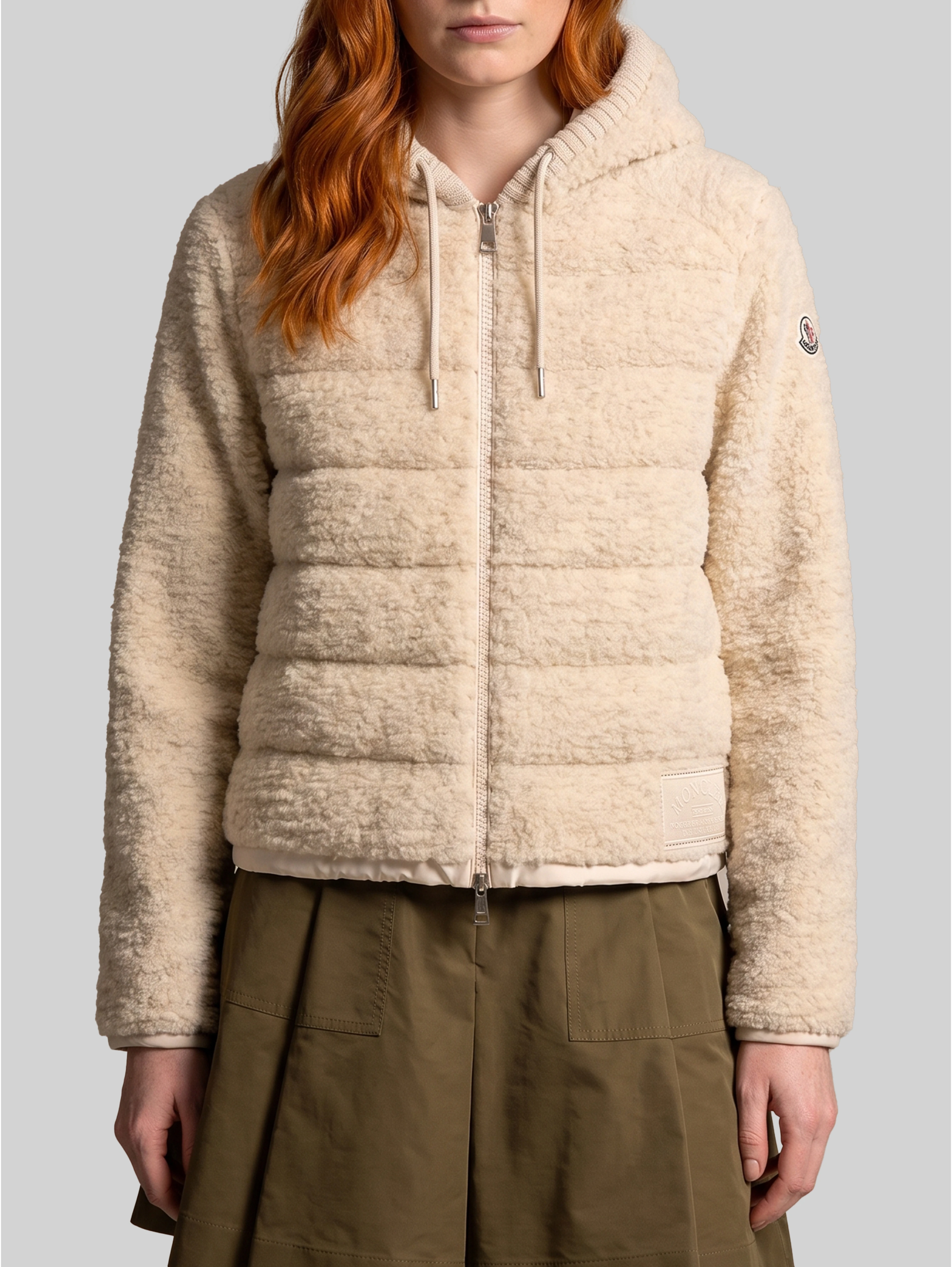 Quilted teddy-effect sweatshirt