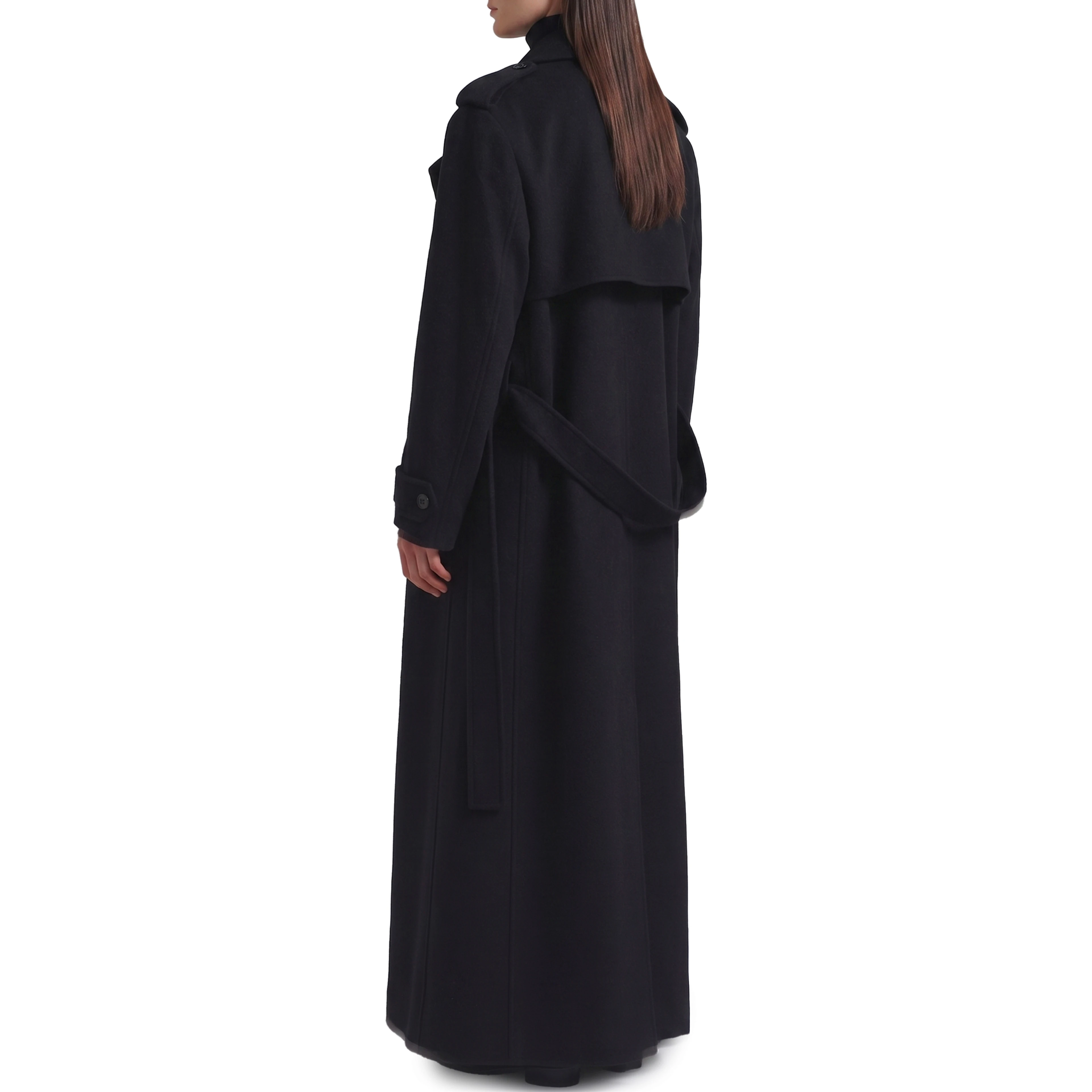 Black Nikola padded trench coat