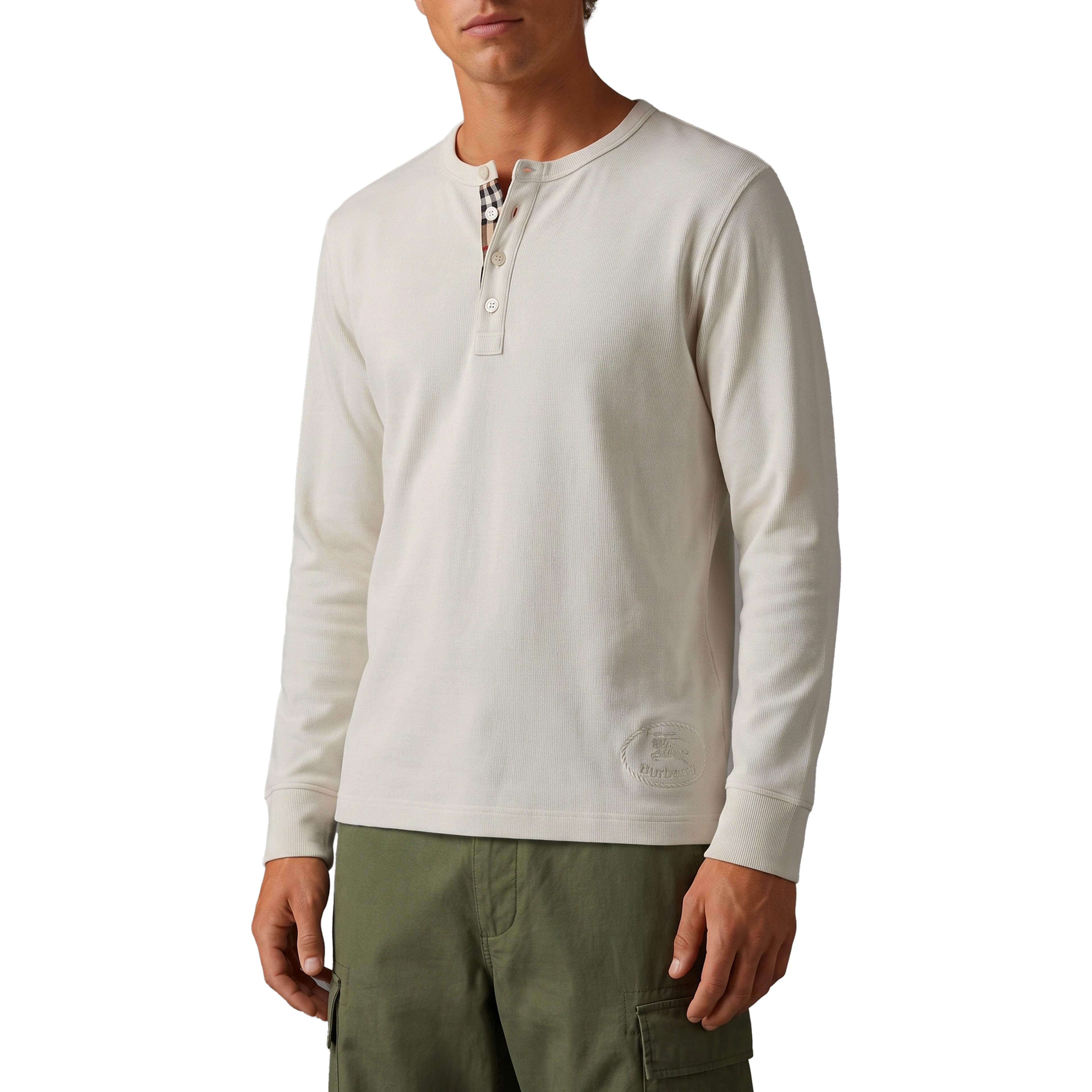 Long-sleeved cotton sweater