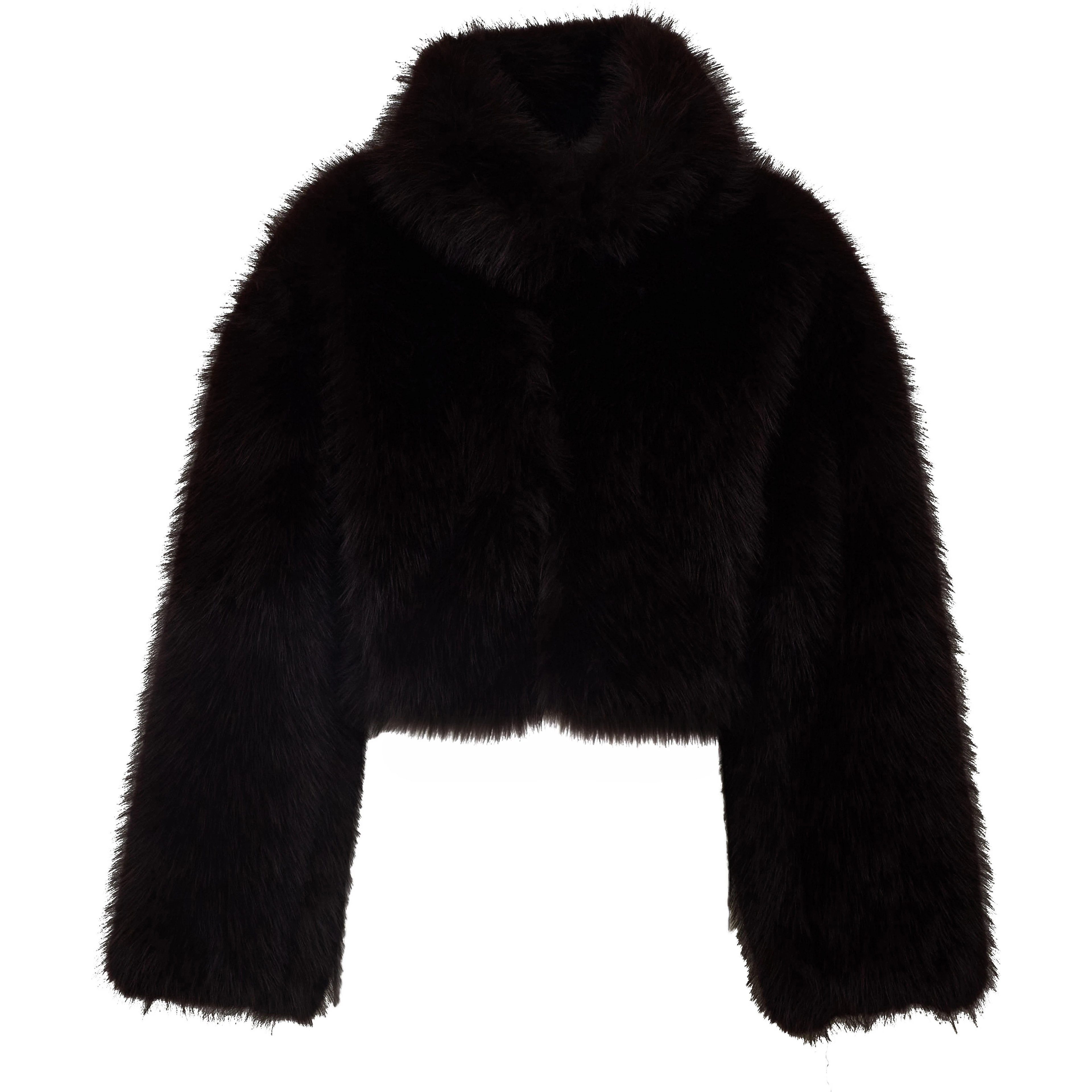 Salia Faux Fur Cropped Jacket Molé