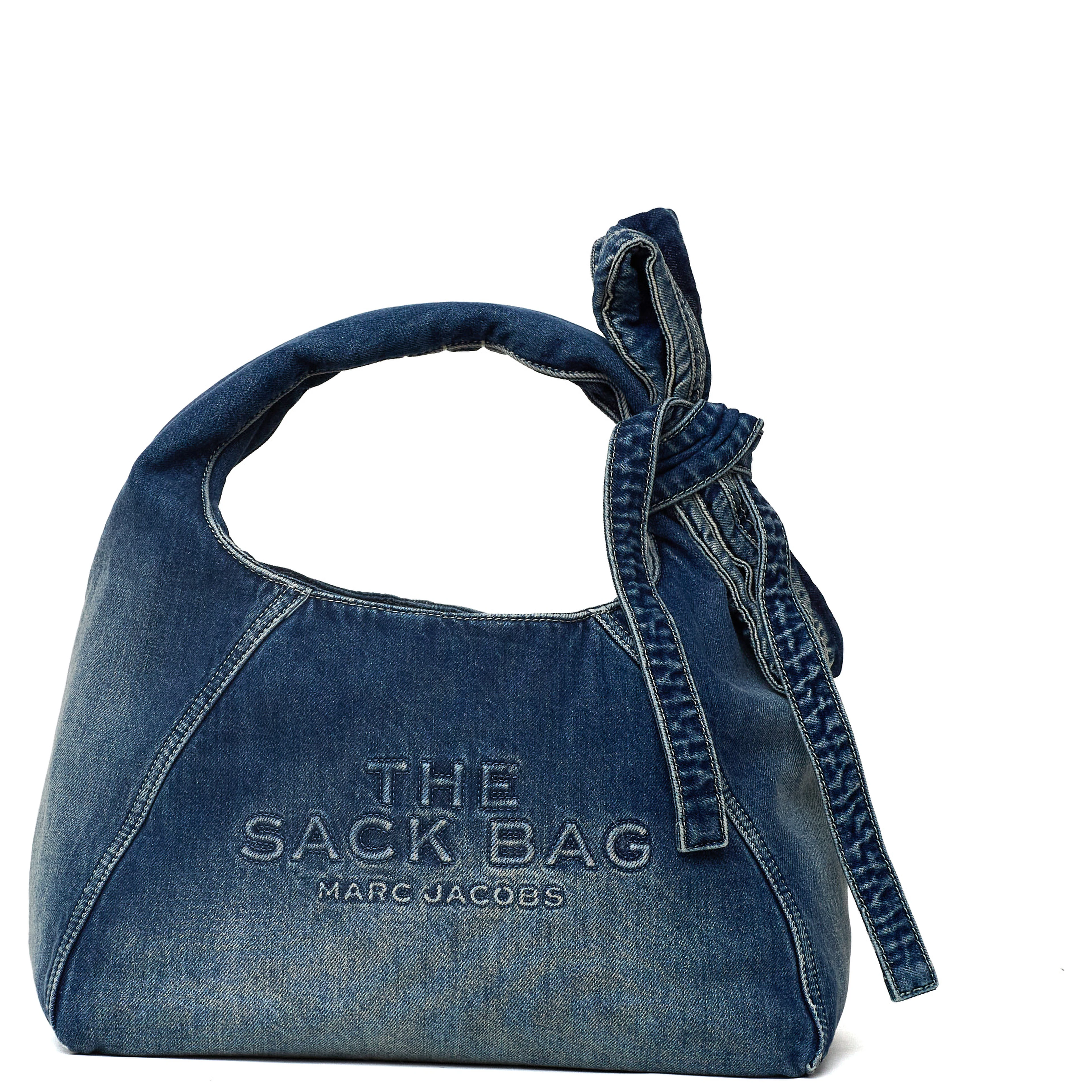 The Denim Bow Sack Bag