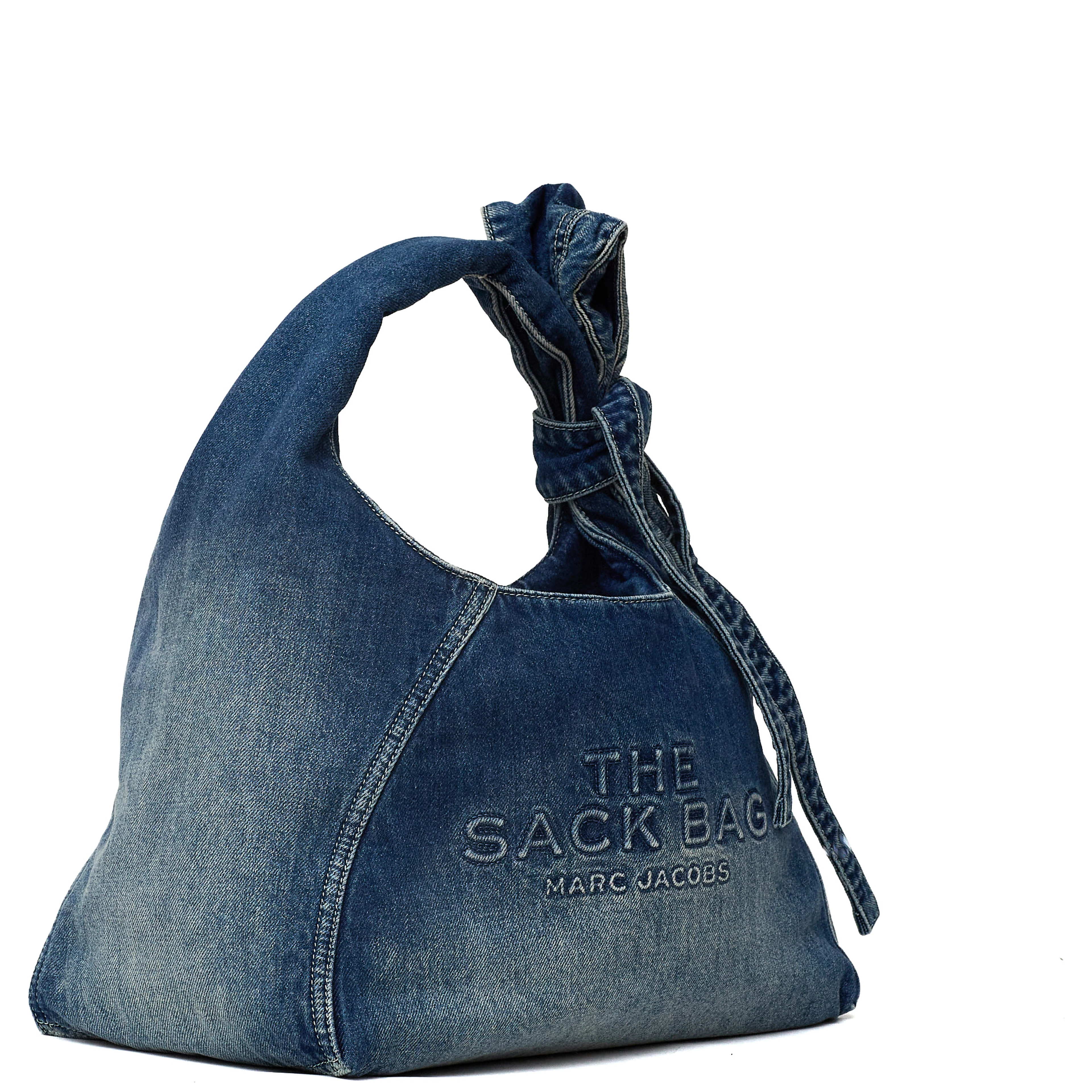 The Denim Bow Sack Bag