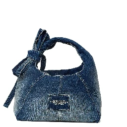 The Denim Bow Sack Bag