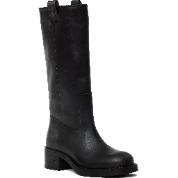 Sajan Vintage Effect Brown Leather Boots