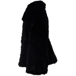 Minta Faux Fur Flared Jacket Black