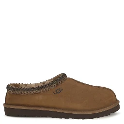 Brown Nubuc Leather Clogs
