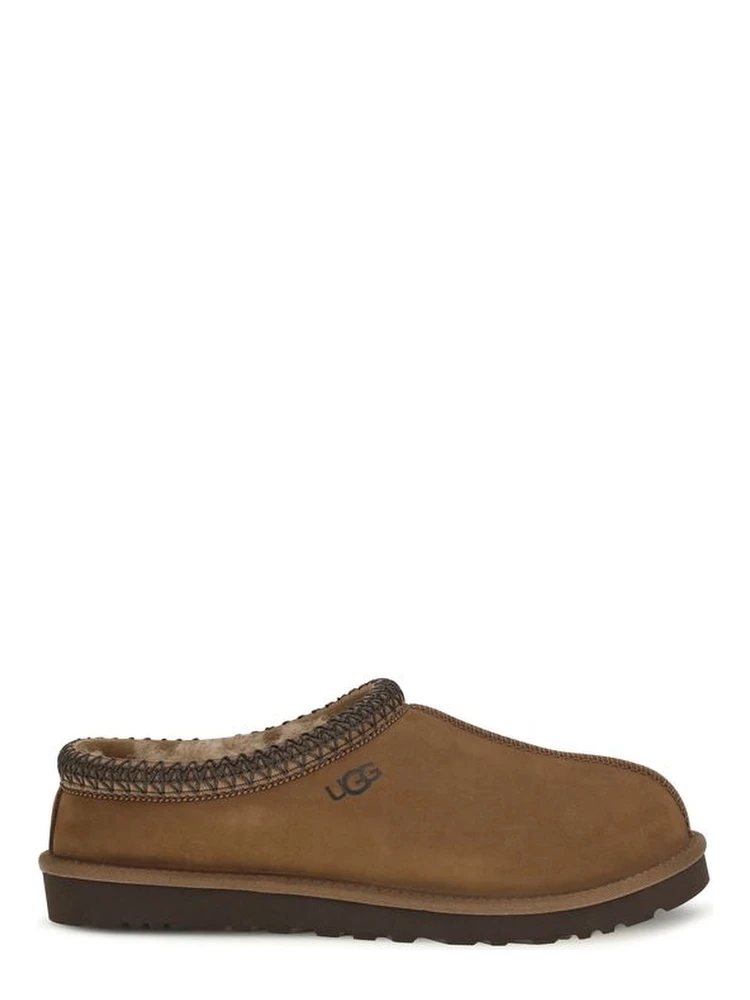 Brown Nubuc Leather Clogs