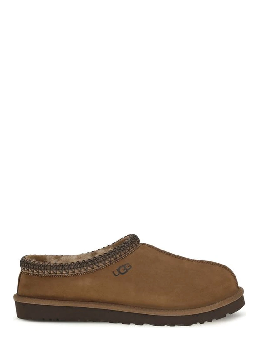 Brown Nubuc Leather Clogs