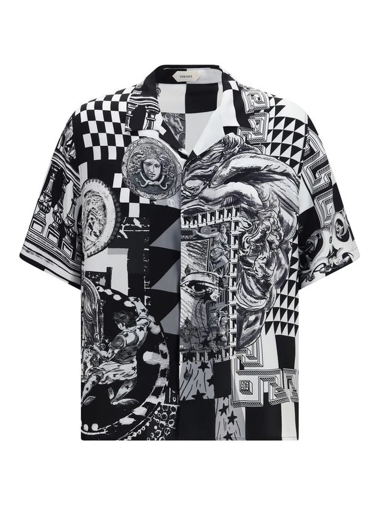 Black Silk Shortsleeve Shirt
