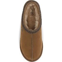 Brown Nubuc Leather Clogs