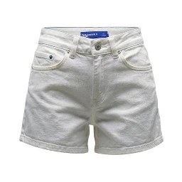Cream Denim Shorts