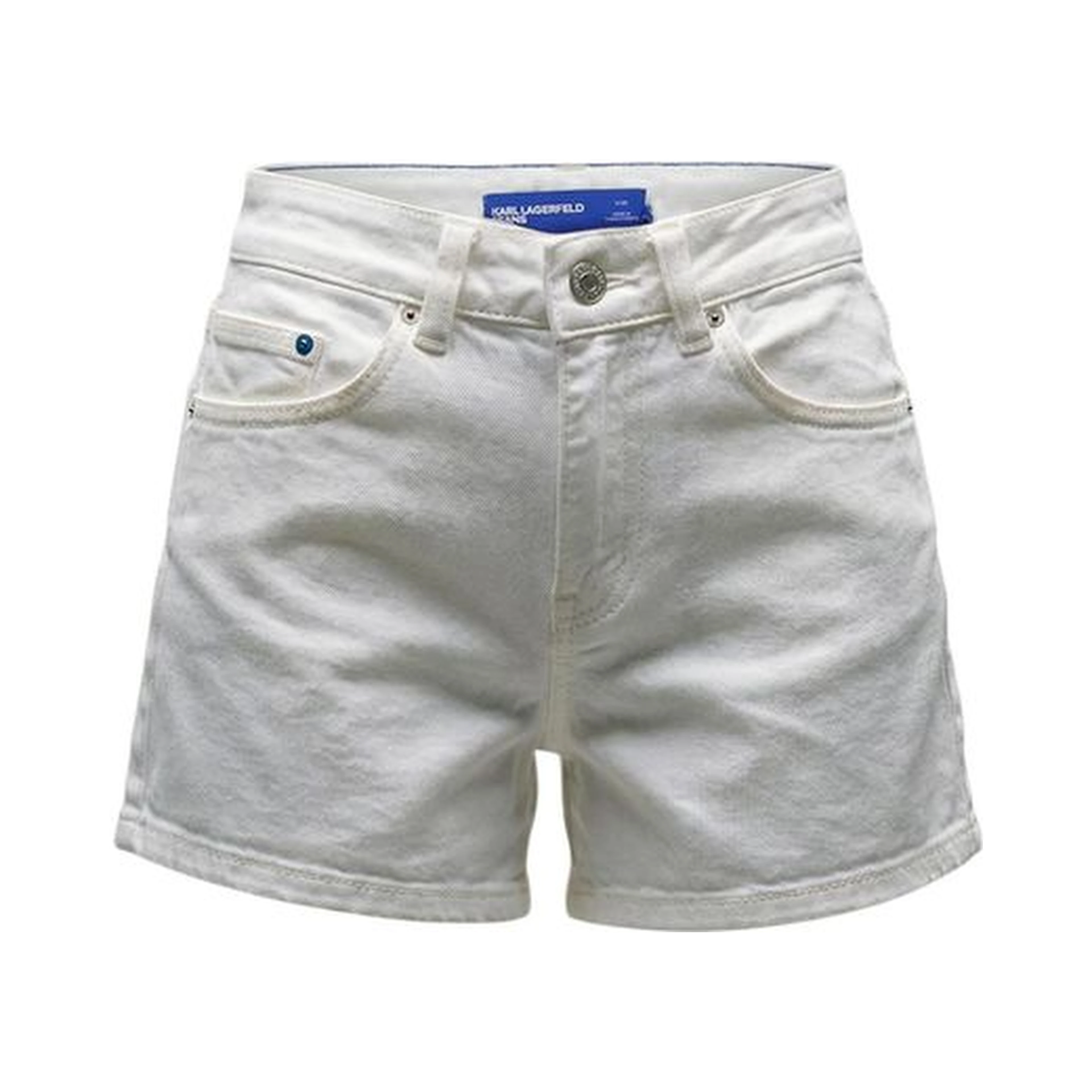 Cream Denim Shorts