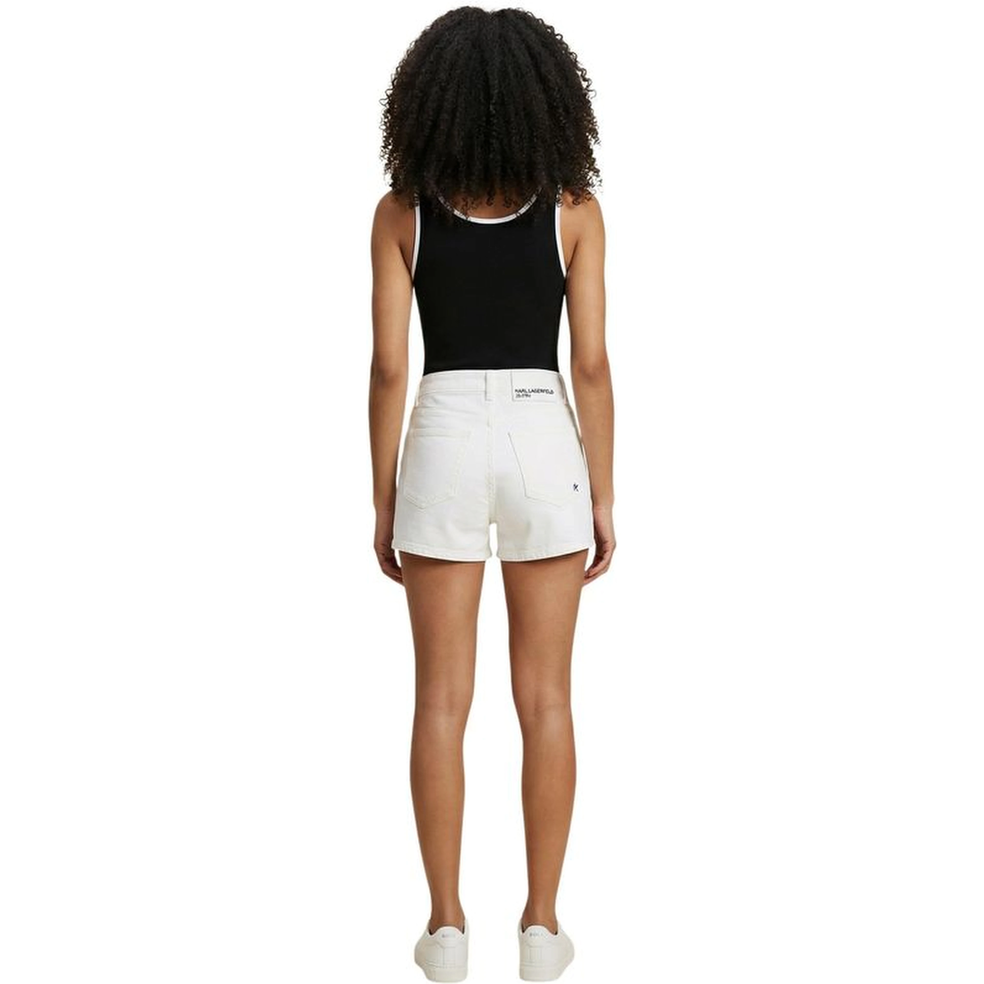 Cream Denim Shorts