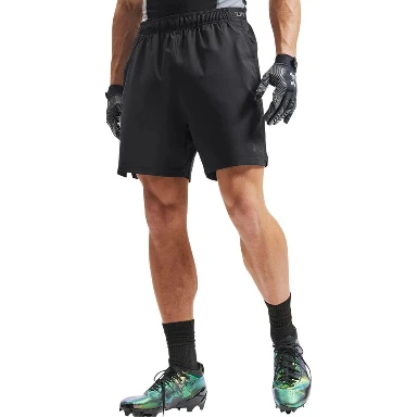 Black And White Polyester Bermuda Shorts