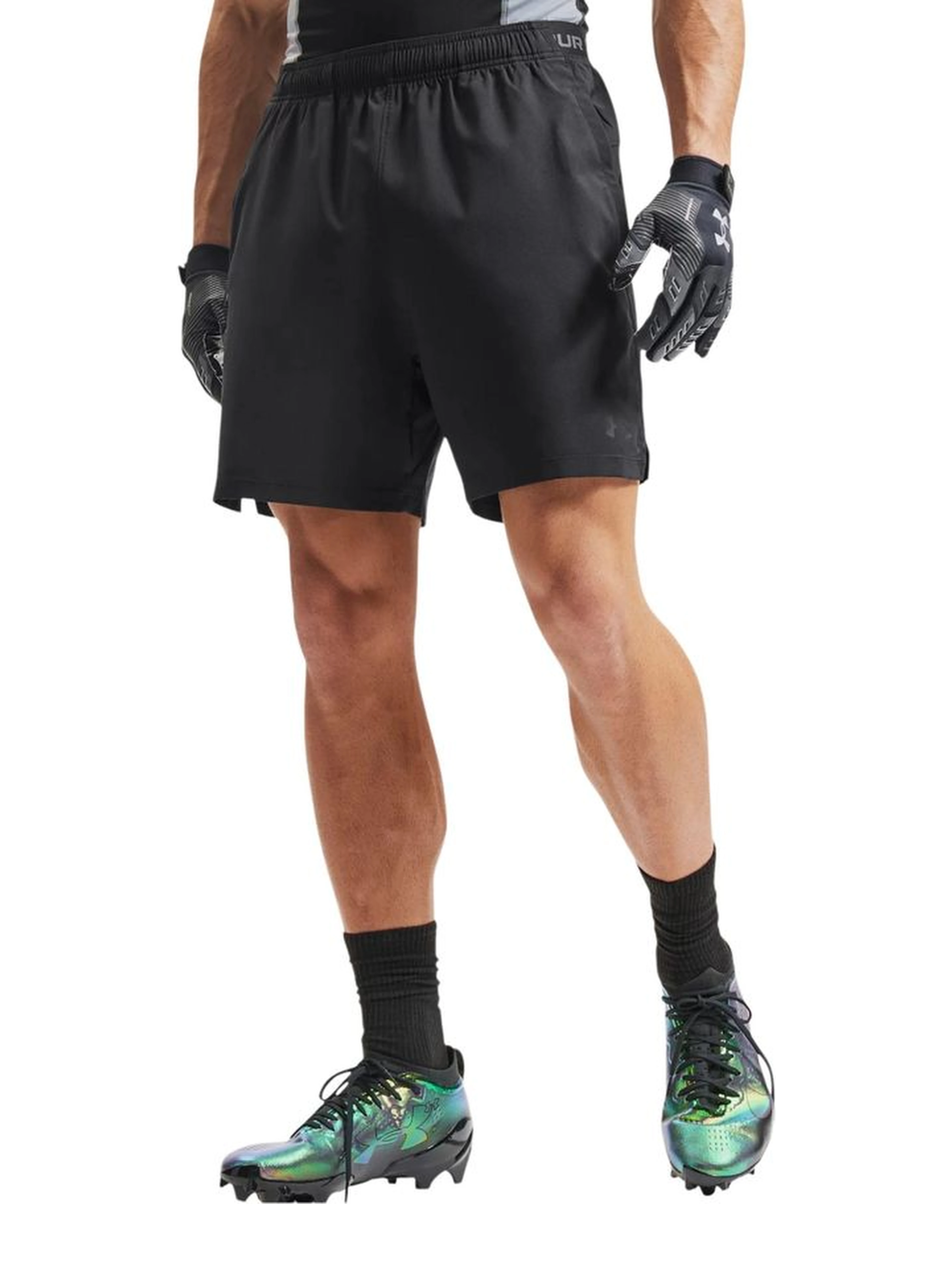 Black And White Polyester Bermuda Shorts