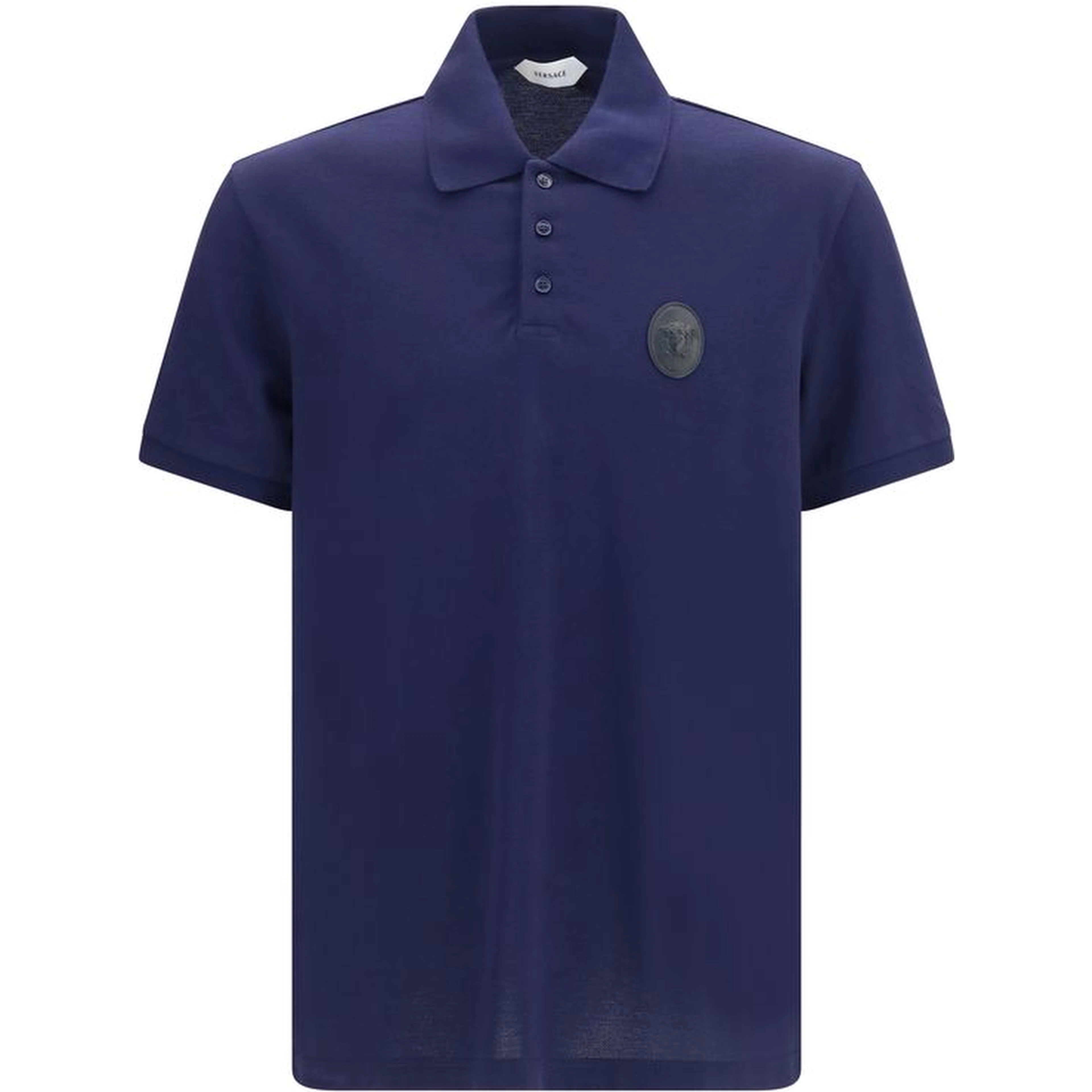 Blue Cotton Polo Shirt